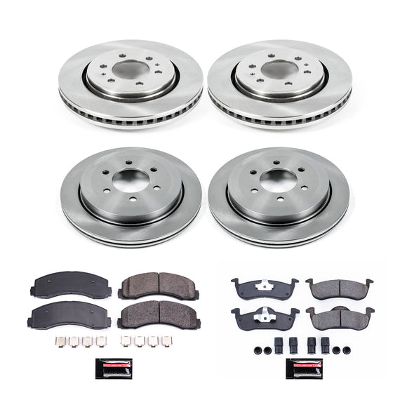 PowerStop OE Stock Replacement Low-Dust Ceramic Brake Pad and Rotor Kit