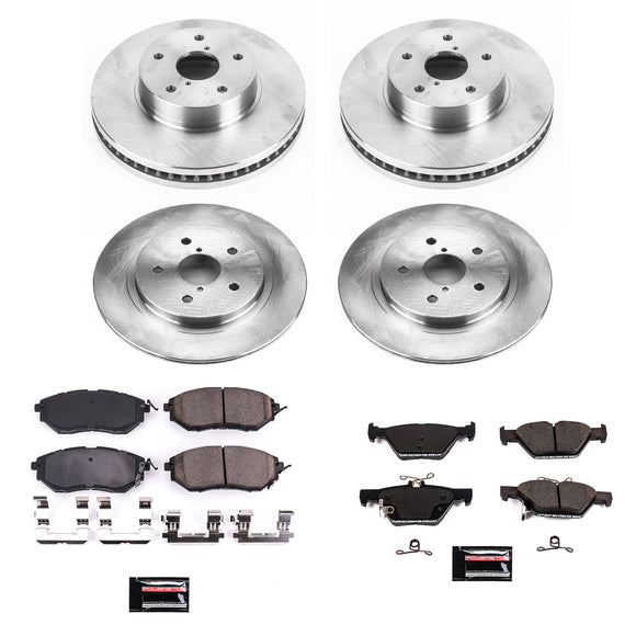 PowerStop OE Stock Replacement Low-Dust Ceramic Brake Pad and Rotor Kit