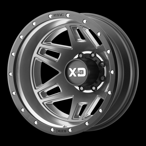 20X8.25 KMC XD Machete Dually Matte Gray Wheel/Rim 8x165.1 8-165.1 ET97