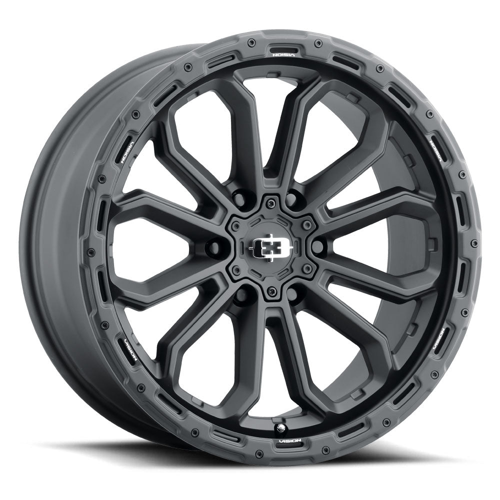 16x8 Vision 405 Korupt Satin Black 6x139.7 6x5.5 ET0 Wheel Rim