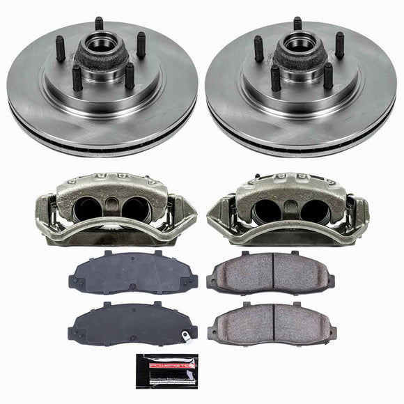 PowerStop OE Stock Replacement Low-Dust Ceramic Brake Pad, Rotor and Caliper Kit