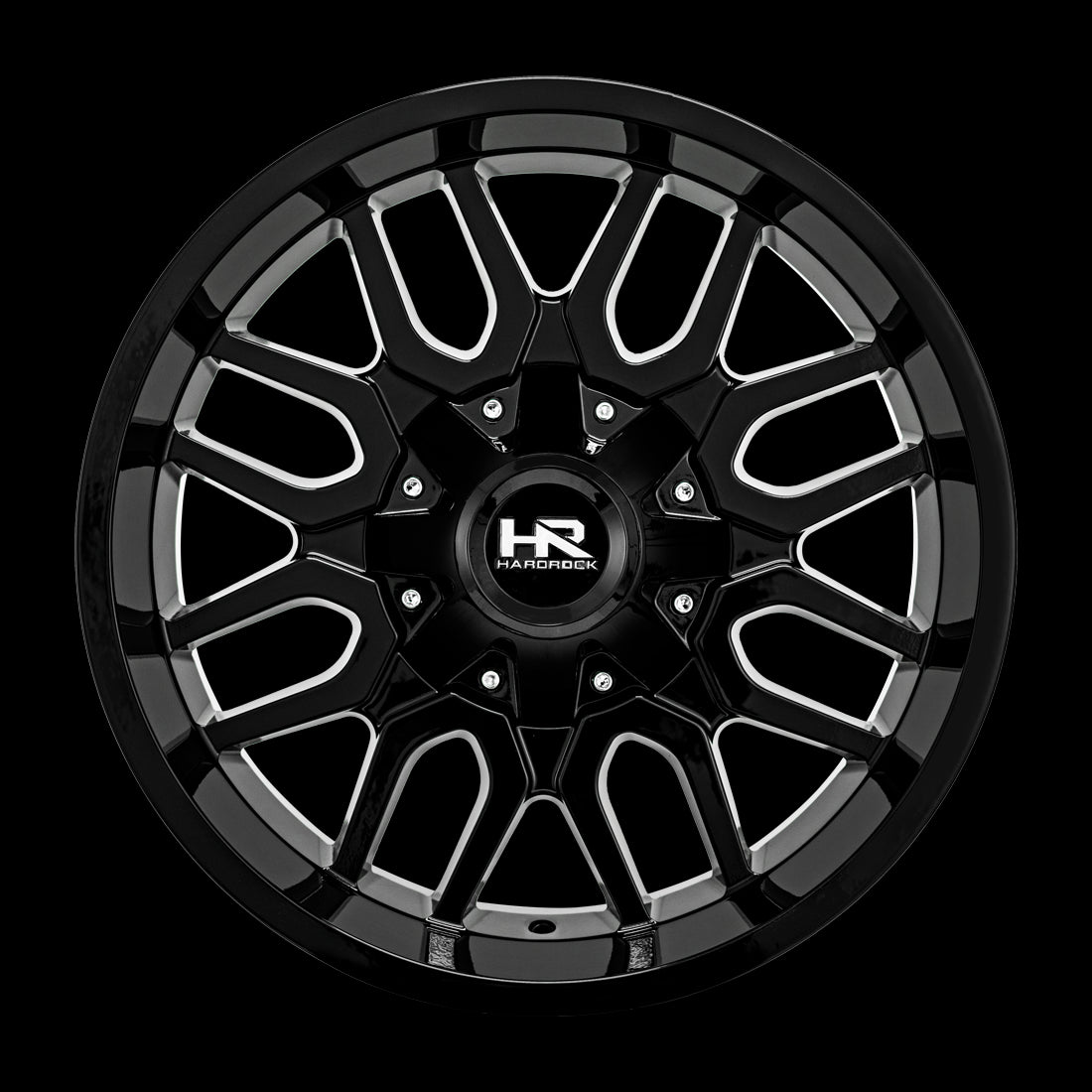 20x10 Hardrock Commander Gloss Black 8x170 ET-19 wheel/rim