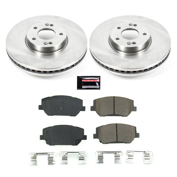 PowerStop OE Stock Replacement Low-Dust Ceramic Brake Pad and Rotor Kit