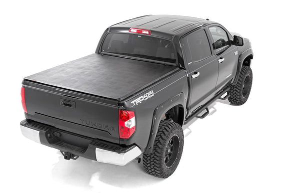Rough Country Soft Tri-Fold Bed Cover 5'7 " Bed For Toyota Tundra 07-25