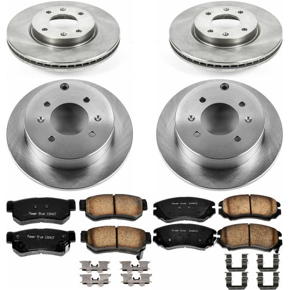 PowerStop OE Stock Replacement Low-Dust Ceramic Brake Pad and Rotor Kit
