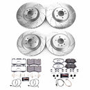 PowerStop Z36 Carbon-Fiber Ceramic Brake Pad with Drilled and Slotted Rotor Kit