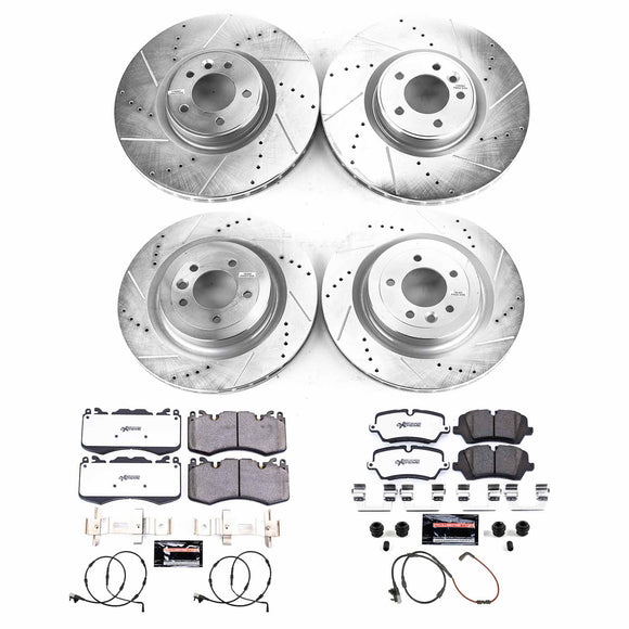 PowerStop Z36 Carbon-Fiber Ceramic Brake Pad with Drilled and Slotted Rotor Kit