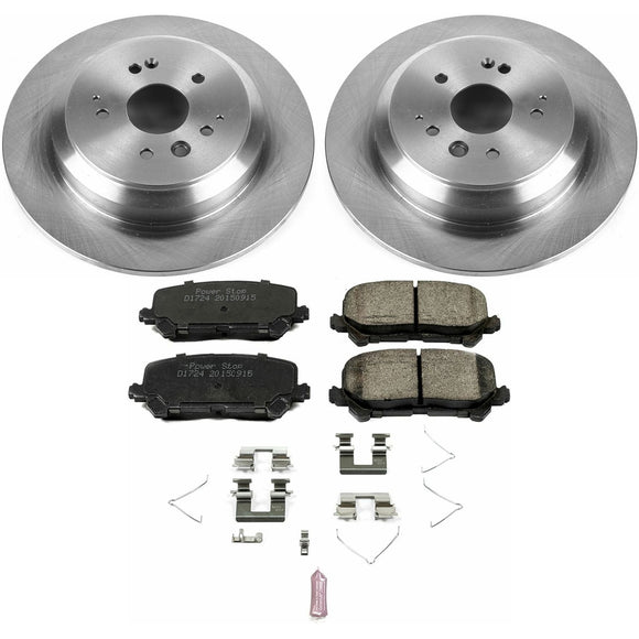 PowerStop OE Stock Replacement Low-Dust Ceramic Brake Pad and Rotor Kit