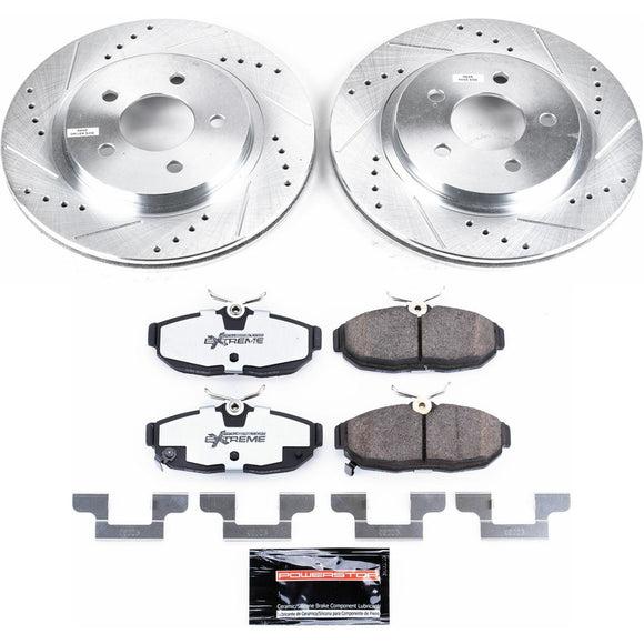 PowerStop Z26 Street Performance Ceramic Brake Pad and Drilled & Slotted Rotor K