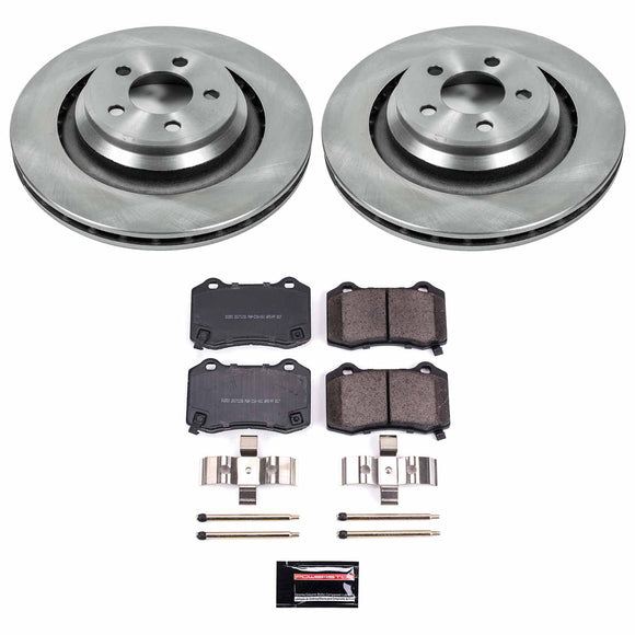 PowerStop OE Stock Replacement Low-Dust Ceramic Brake Pad and Rotor Kit