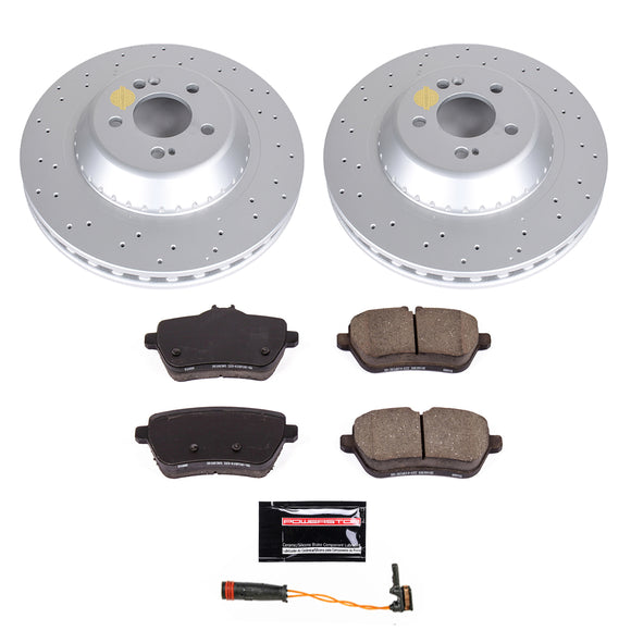 PowerStop Genuine Geomet Coated Rotor and Carbon-Fiber Ceramic Brake Pad Kit