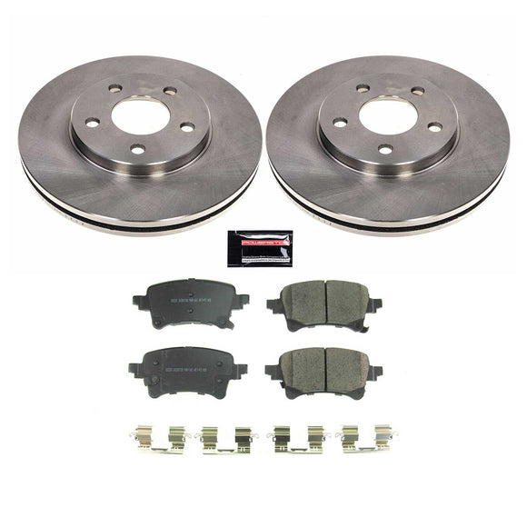 PowerStop OE Stock Replacement Low-Dust Ceramic Brake Pad and Rotor Kit