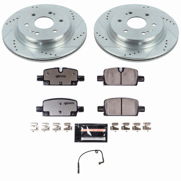 PowerStop Z36 Carbon-Fiber Ceramic Brake Pad with Drilled and Slotted Rotor Kit