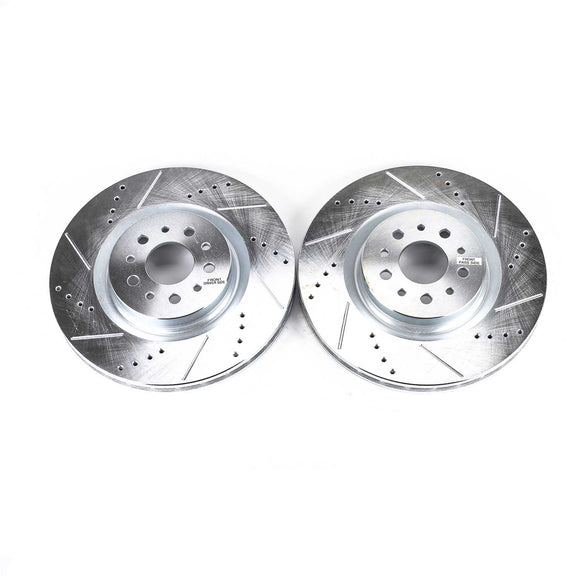 PowerStop Evolution Drilled Slotted Rotors Pair Front For Ram ProMaster City