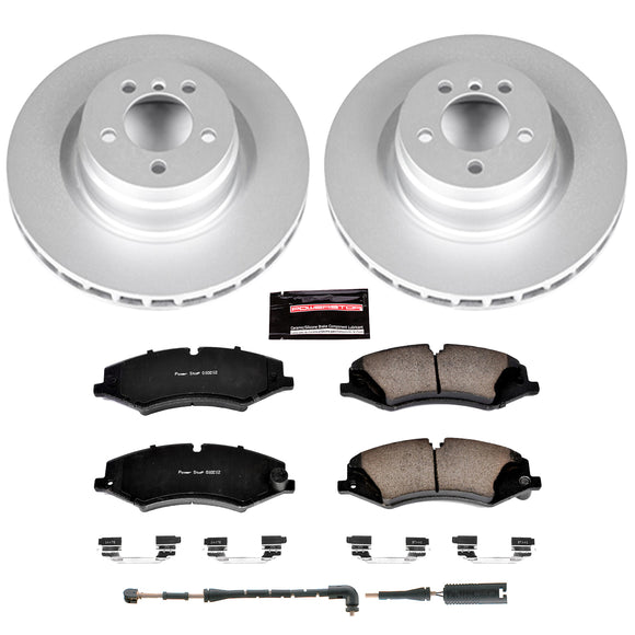 PowerStop Genuine Geomet Coated Rotor and Carbon-Fiber Ceramic Brake Pad Kit