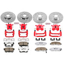 PowerStop Z26 Street Performance Ceramic Brake Pad, Drilled Slotted Rotor, and C