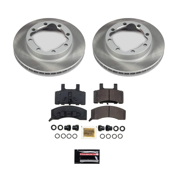 PowerStop Semi-Coated Rotor and Low-Dust Ceramic Brake Pad Kit