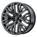 24X10 Performance Replicas PR197 Black 6X139.7 6X5.5 ET31 Wheel Rim