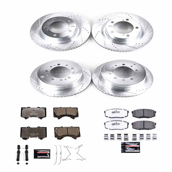 PowerStop Z36 Carbon-Fiber Ceramic Brake Pad with Drilled and Slotted Rotor Kit