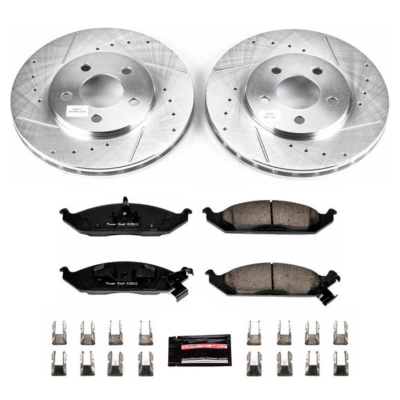 PowerStop Z23 Daily Driver Carbon-Fiber Ceramic Brake Pad and Drilled & Slotted