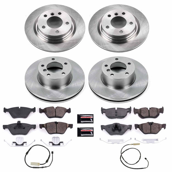 PowerStop OE Stock Replacement Low-Dust Ceramic Brake Pad and Rotor Kit
