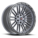 17x9 Vortek VRT-604 Zeus Matte Titanium Black Ring 5x127 ET-12 CB78.1 Wheel
