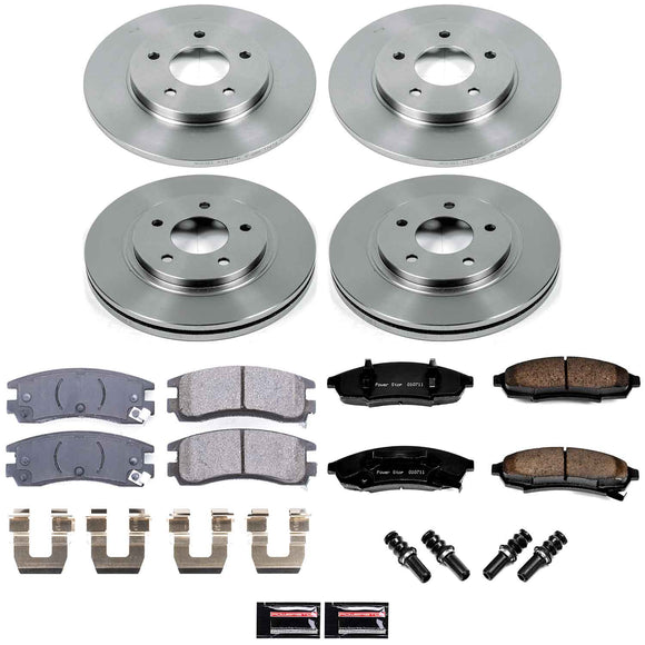 PowerStop OE Stock Replacement Low-Dust Ceramic Brake Pad and Rotor Kit