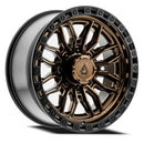 22x10 Arena Wheel Hustle Smoked Bronze Center Satin Black Lip 8x170 ET-18 CB125.