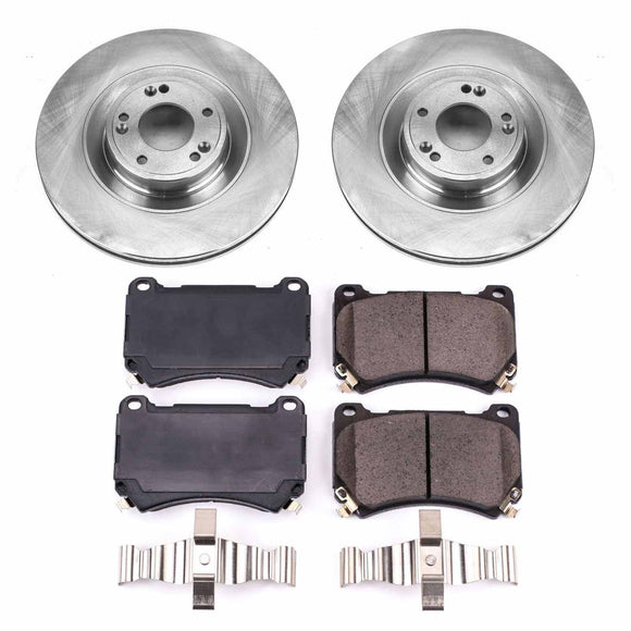PowerStop OE Stock Replacement Low-Dust Ceramic Brake Pad and Rotor Kit