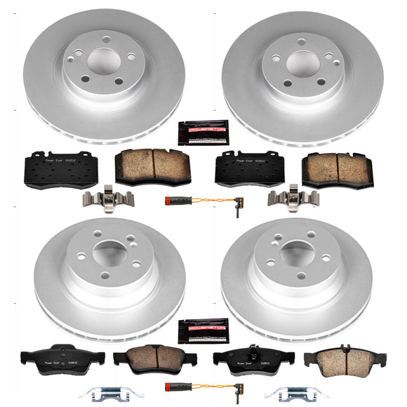 PowerStop Genuine Geomet Coated Rotor and Carbon-Fiber Ceramic Brake Pad Kit