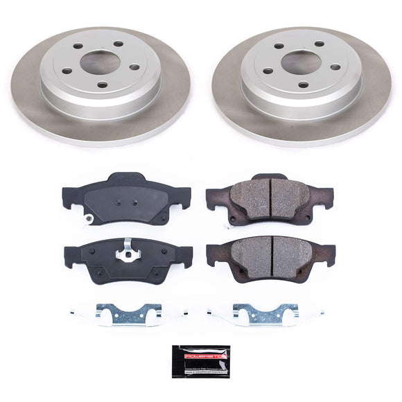 PowerStop Semi-Coated Rotor and Low-Dust Ceramic Brake Pad Kit