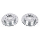 PowerStop Evolution Drilled Slotted Rotors Pair Rear For Toyota FJ Cruiser