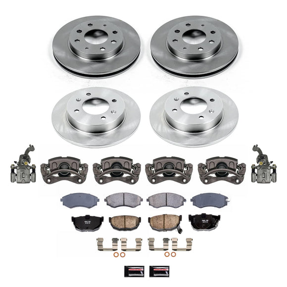 PowerStop OE Stock Replacement Low-Dust Ceramic Brake Pad, Rotor and Caliper Kit