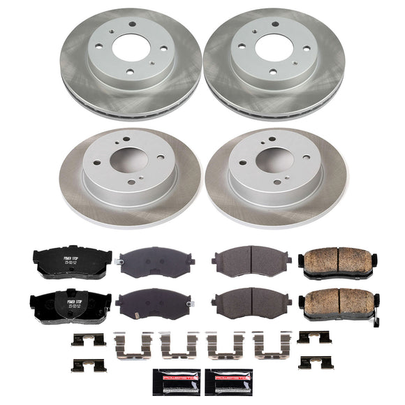 PowerStop Semi-Coated Rotor and Low-Dust Ceramic Brake Pad Kit