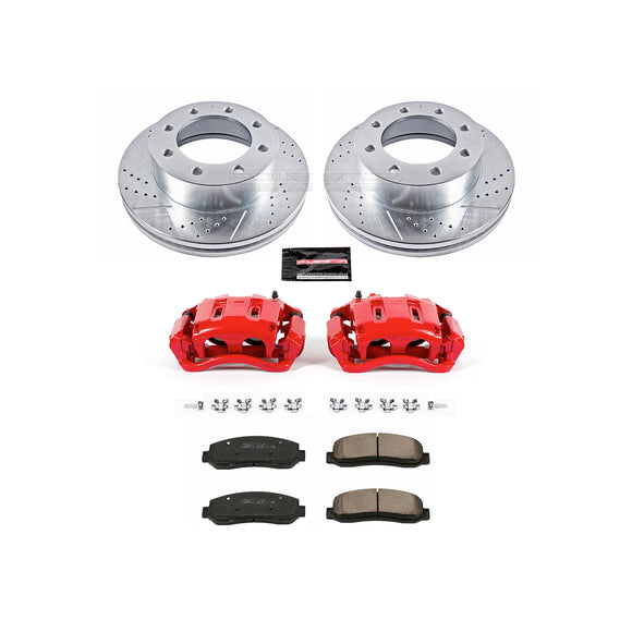 PowerStop Z23 Daily Driver Carbon-Fiber Ceramic Pads Drilled & Slotted Rotor & C