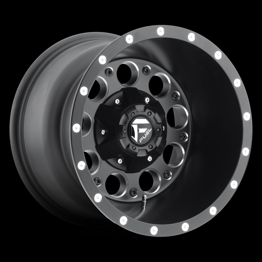 15X10 Fuel D525 REVOLVER Matte Black Milled 6X139.7 ET-43 wheel/rim