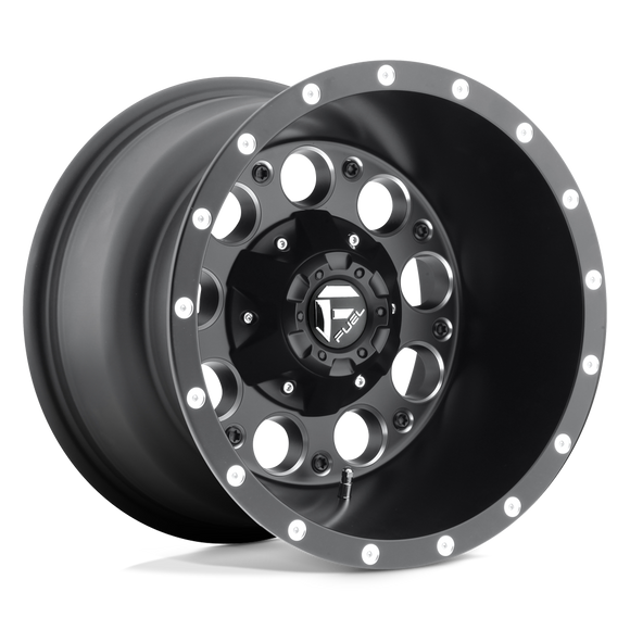15X10 Fuel D525 REVOLVER Matte Black Milled 6X139.7 ET-43 wheel/rim