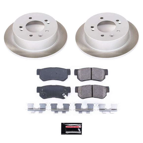 PowerStop Semi-Coated Rotor and Low-Dust Ceramic Brake Pad Kit