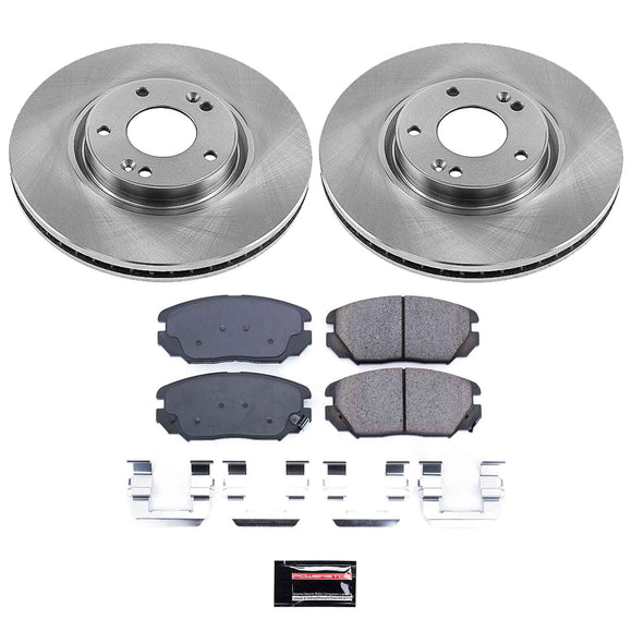 PowerStop OE Stock Replacement Low-Dust Ceramic Brake Pad and Rotor Kit