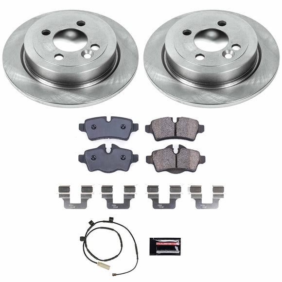 PowerStop OE Stock Replacement Low-Dust Ceramic Brake Pad and Rotor Kit