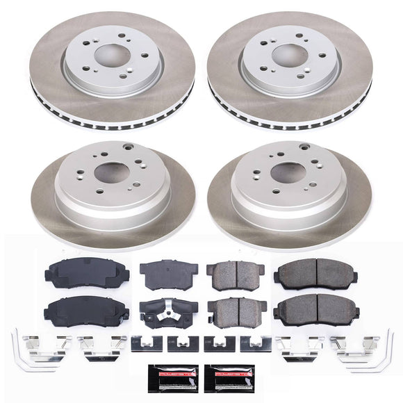 PowerStop Semi-Coated Rotor and Low-Dust Ceramic Brake Pad Kit