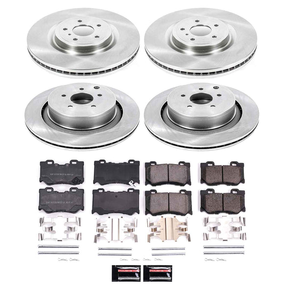 PowerStop OE Stock Replacement Low-Dust Ceramic Brake Pad and Rotor Kit
