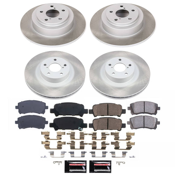 PowerStop Semi-Coated Rotor and Low-Dust Ceramic Brake Pad Kit