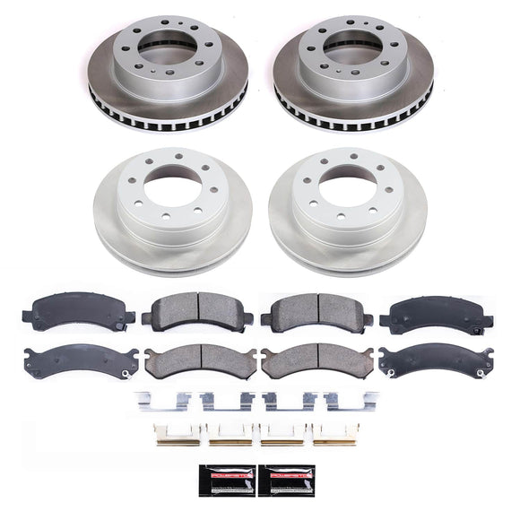 PowerStop Semi-Coated Rotor and Low-Dust Ceramic Brake Pad Kit