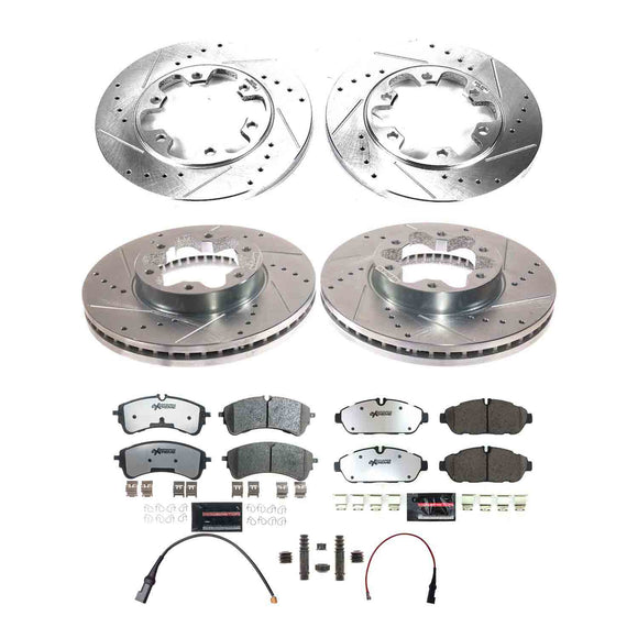 PowerStop Z36 Carbon-Fiber Ceramic Brake Pad with Drilled and Slotted Rotor Kit