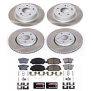 PowerStop Semi-Coated Rotor and Low-Dust Ceramic Brake Pad Kit