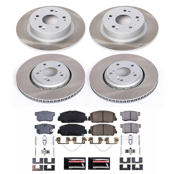 PowerStop Semi-Coated Rotor and Low-Dust Ceramic Brake Pad Kit