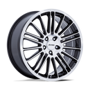 18x8 Petrol PE001 P1D Gloss Black With Machined Face 5x115 ET40 CB72.56 Wheel