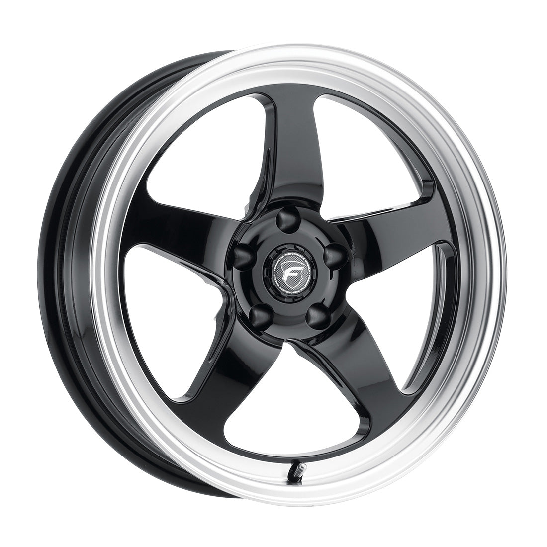 18x5 Forgestar D5 Drag Gloss Black Machined 5x114.3 5x4.5 ET-23 Wheel Rim