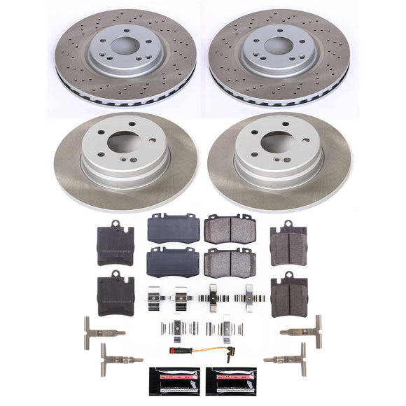 PowerStop Semi-Coated Rotor and Low-Dust Ceramic Brake Pad Kit